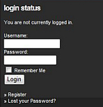 Login Box - Home Page